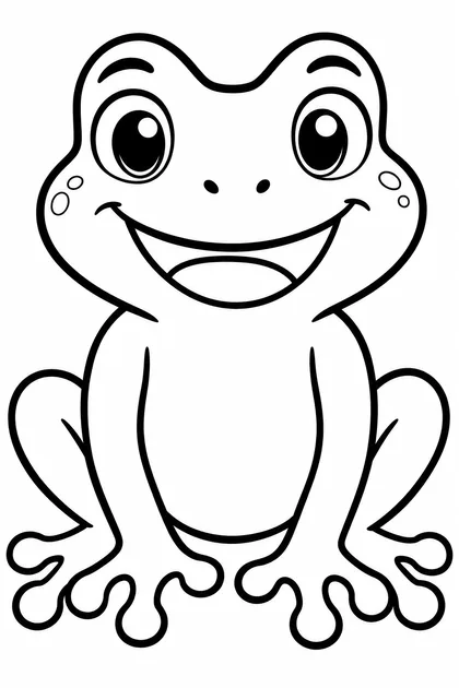 Coloriage de La grenouille à imprimer