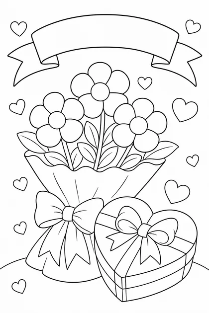 Coloriage de Joyeux anniversaire maman à imprimer