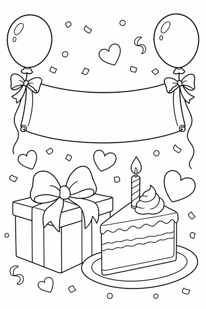 Coloriage de Joyeux anniversaire papa à imprimer