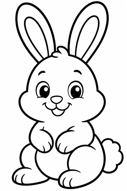 Coloriage de Le lapin à imprimer