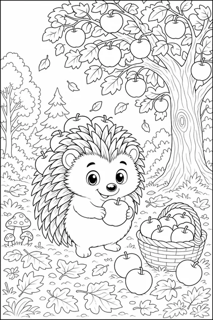 Coloriage de Malo et les pommes à imprimer