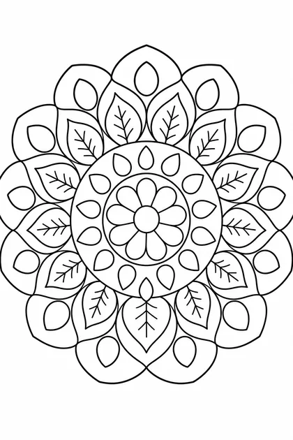 Coloriage de Mandala 6 ans à imprimer
