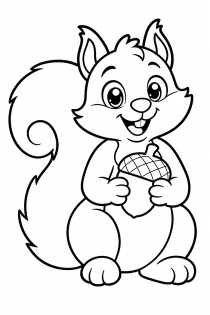 Coloriage de Nina l'écureuil à imprimer