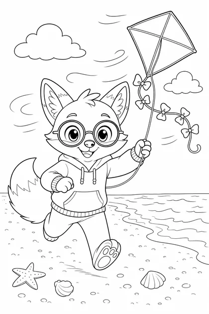 Coloriage de Le cerf-volant à imprimer