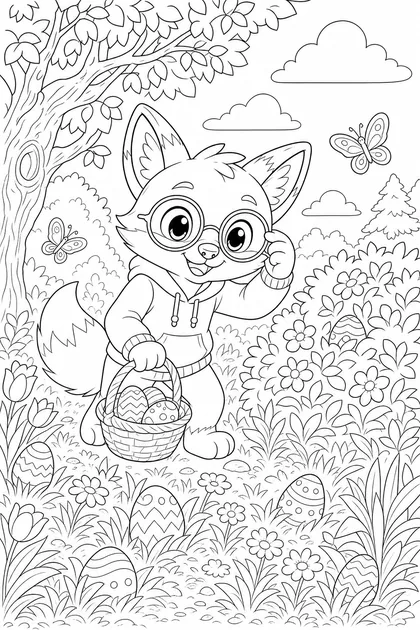 Coloriage de La chasse aux œufs à imprimer