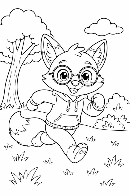 Coloriage de Ren qui court à imprimer