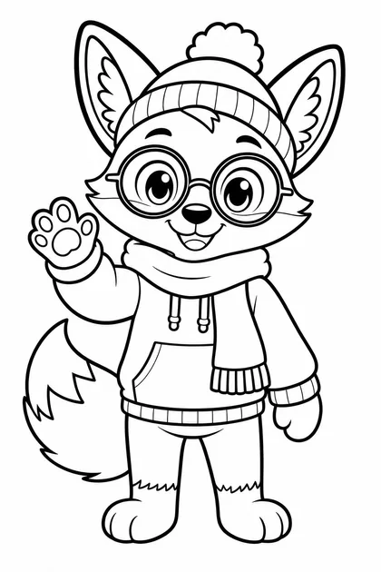 Coloriage de Ren en hiver à imprimer