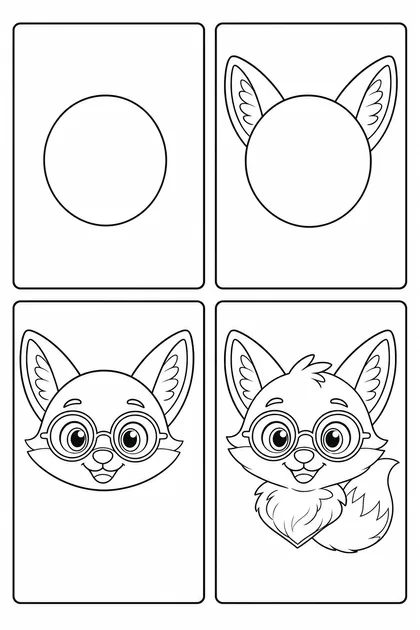 Coloriage de Dessine Ren en 4 étapes à imprimer