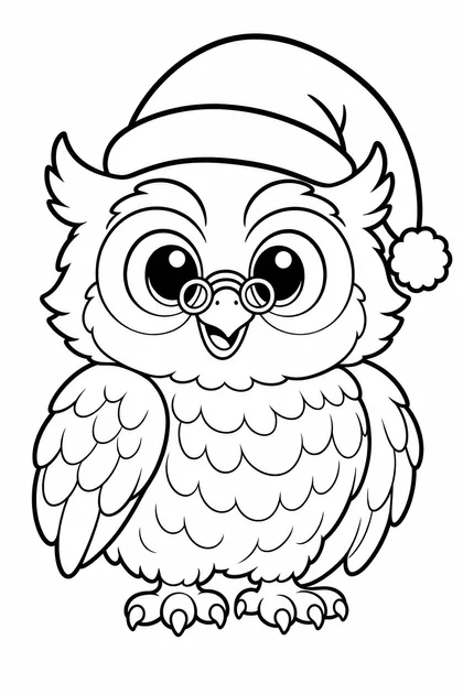 Coloriage de Véga en bonnet de Noël à imprimer